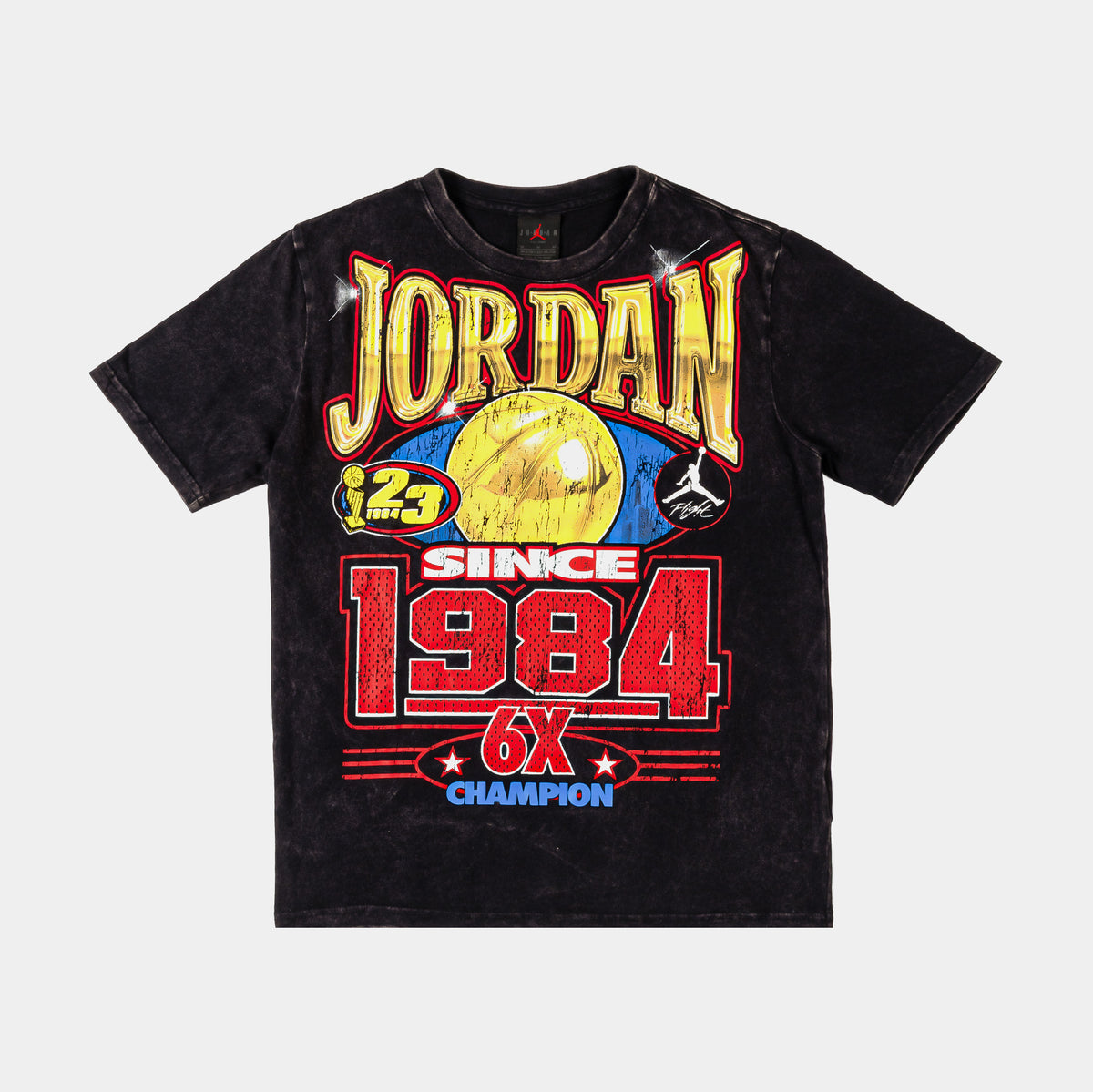 Jordan Gold 6 Times Since '84 Grade School Short Sleeve Shirt