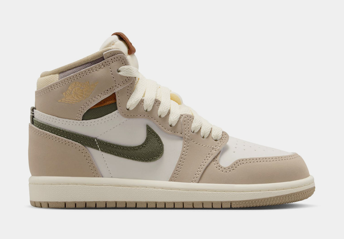Jordan Air Jordan 1 Retro High OG Khaki Preschool Lifestyle Shoes