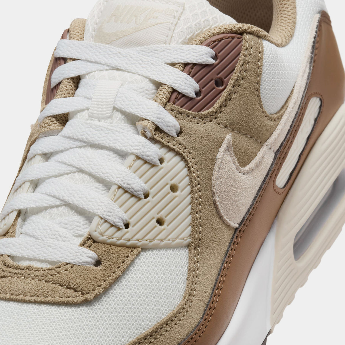 Nike Air Max 90 Mens Lifestyle Shoes Summit White Khaki Black