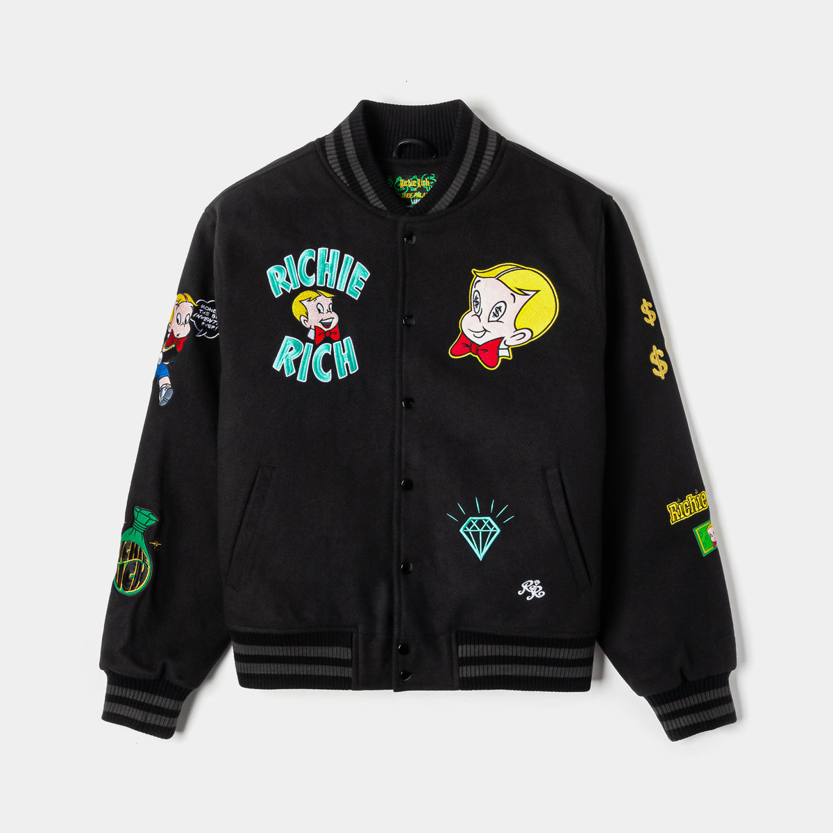 Shoe Palace SP x Richie Rich Get Money Varsity Mens Jacket Black