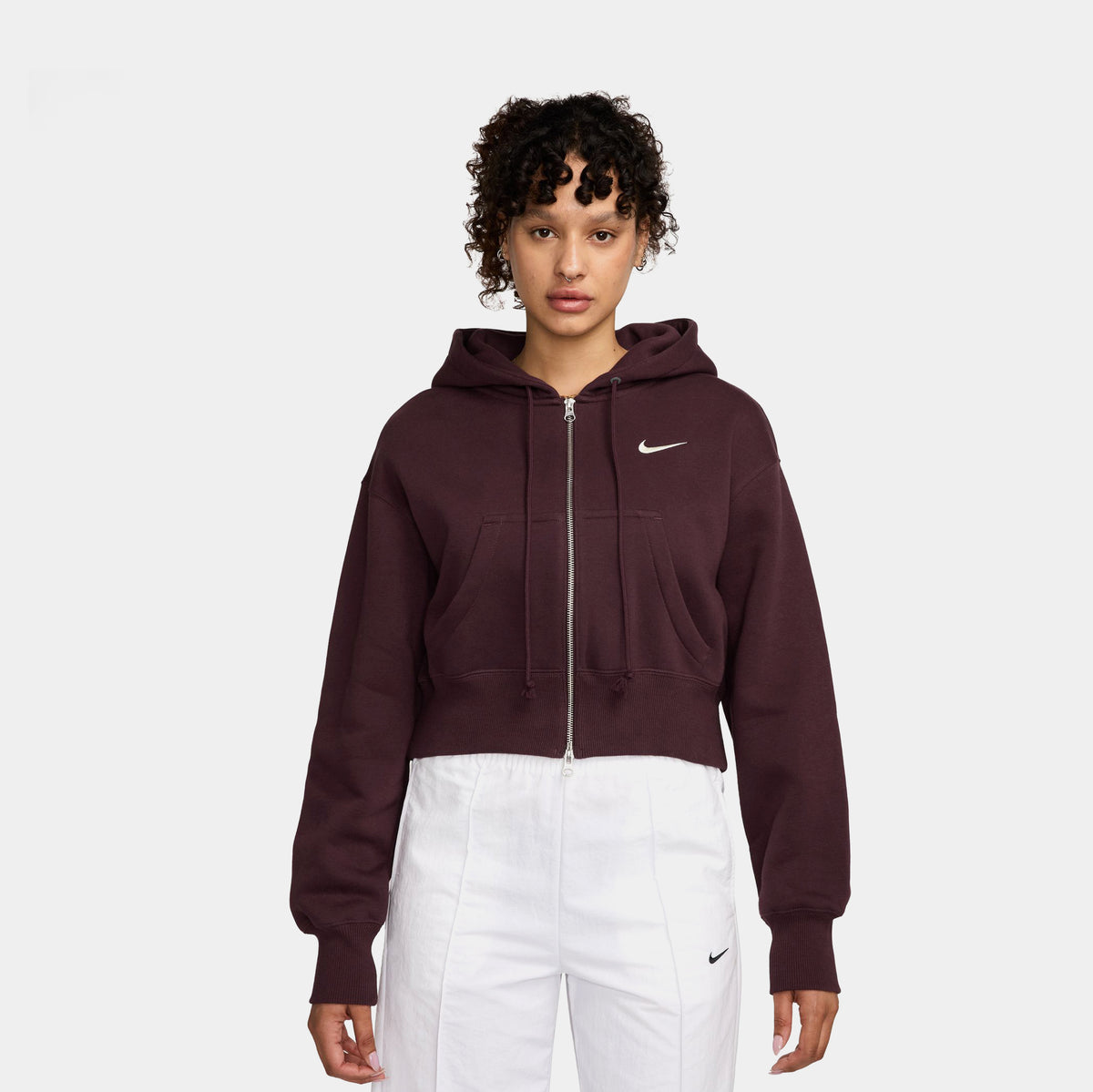 Nike NSW Phoenix Fleece Loose Full Zip Cropped Womens Hoodie