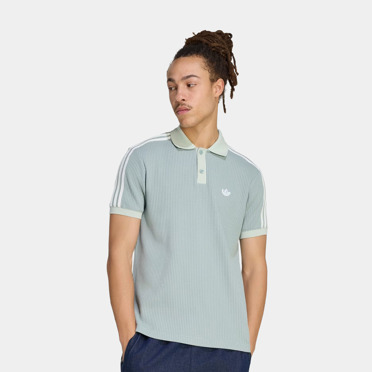 adidas Originals Summer Glow Polo Waffle Knit Mens Short Sleeve