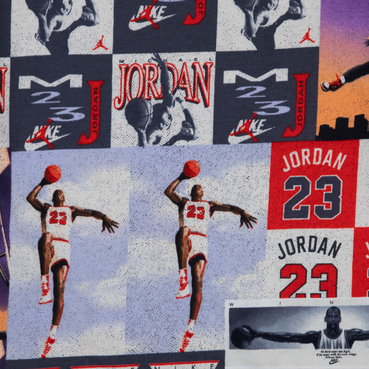 Jordan Posterized Air Grade School Short Sleeve Shirt Red White