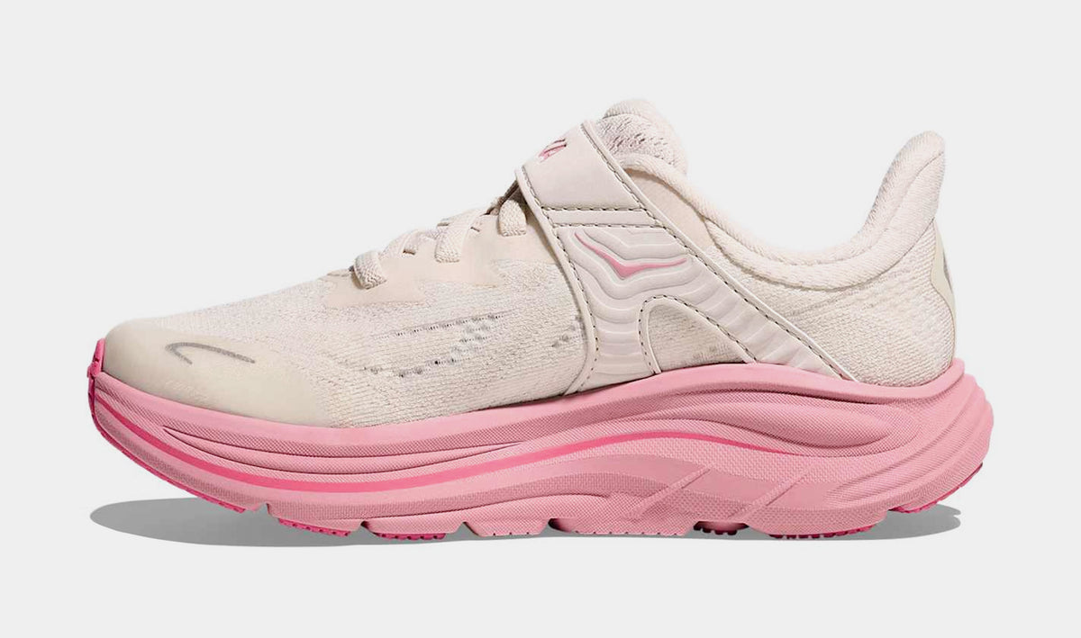 Hoka Clifton 10 Preschool Running Shoes Beige Pink 1168873-RMD