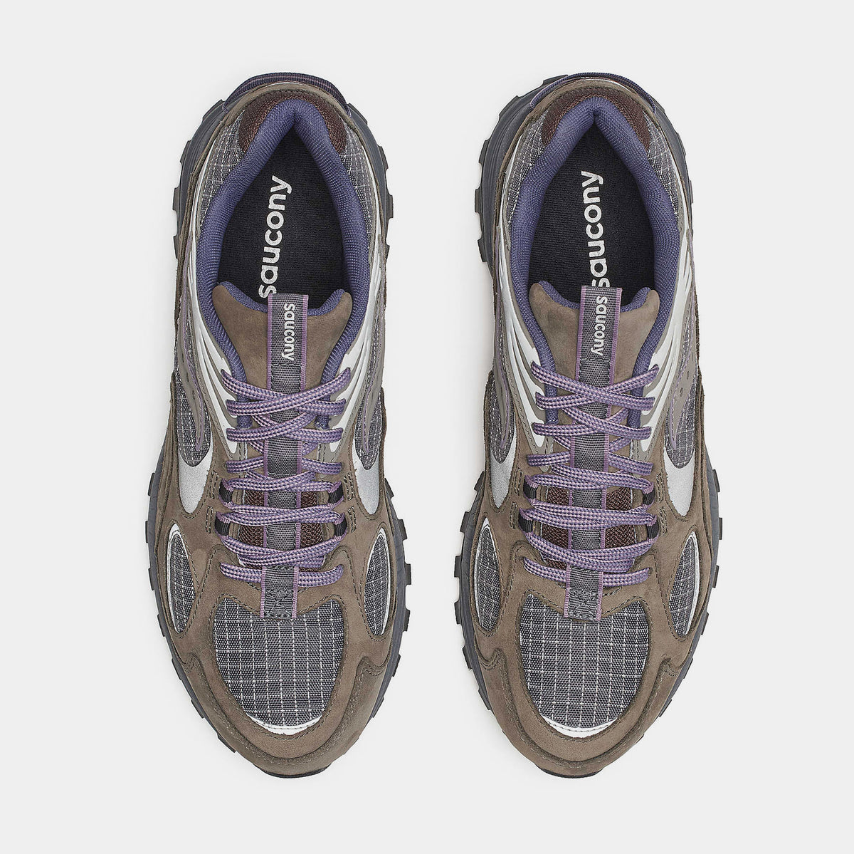 Saucony Grid Aura X Mens Running Shoes Dark Grey Mud S70924-1