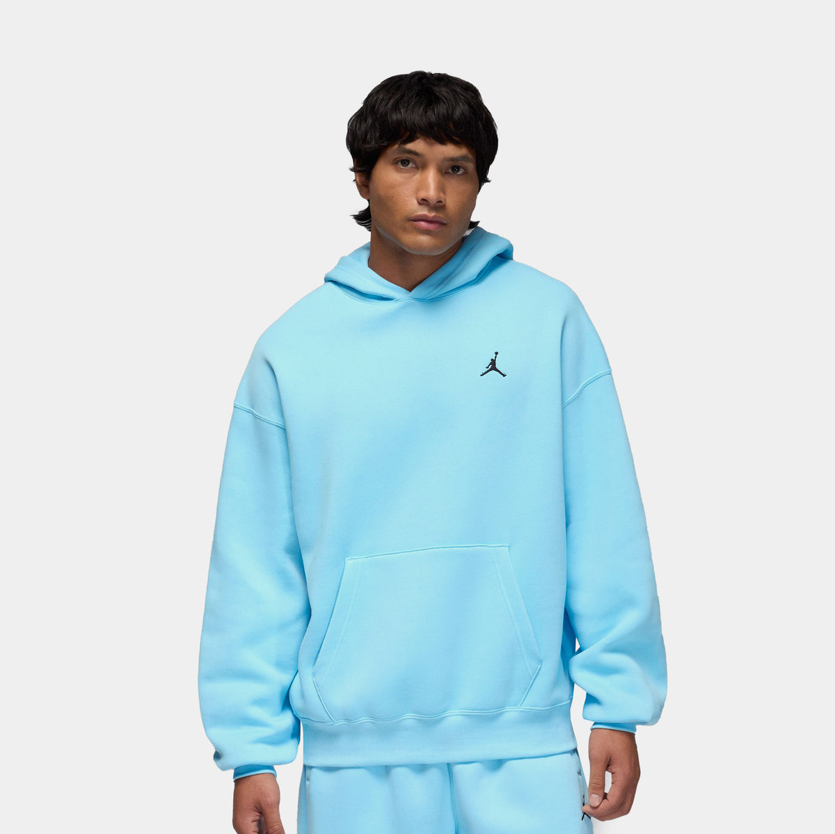 メンズウェア OBSIDIAN FLEECE HOODIE PULLOVER Jordan Brooklyn Oversized Fleece Pullover Mens Hoodie Blue Chill