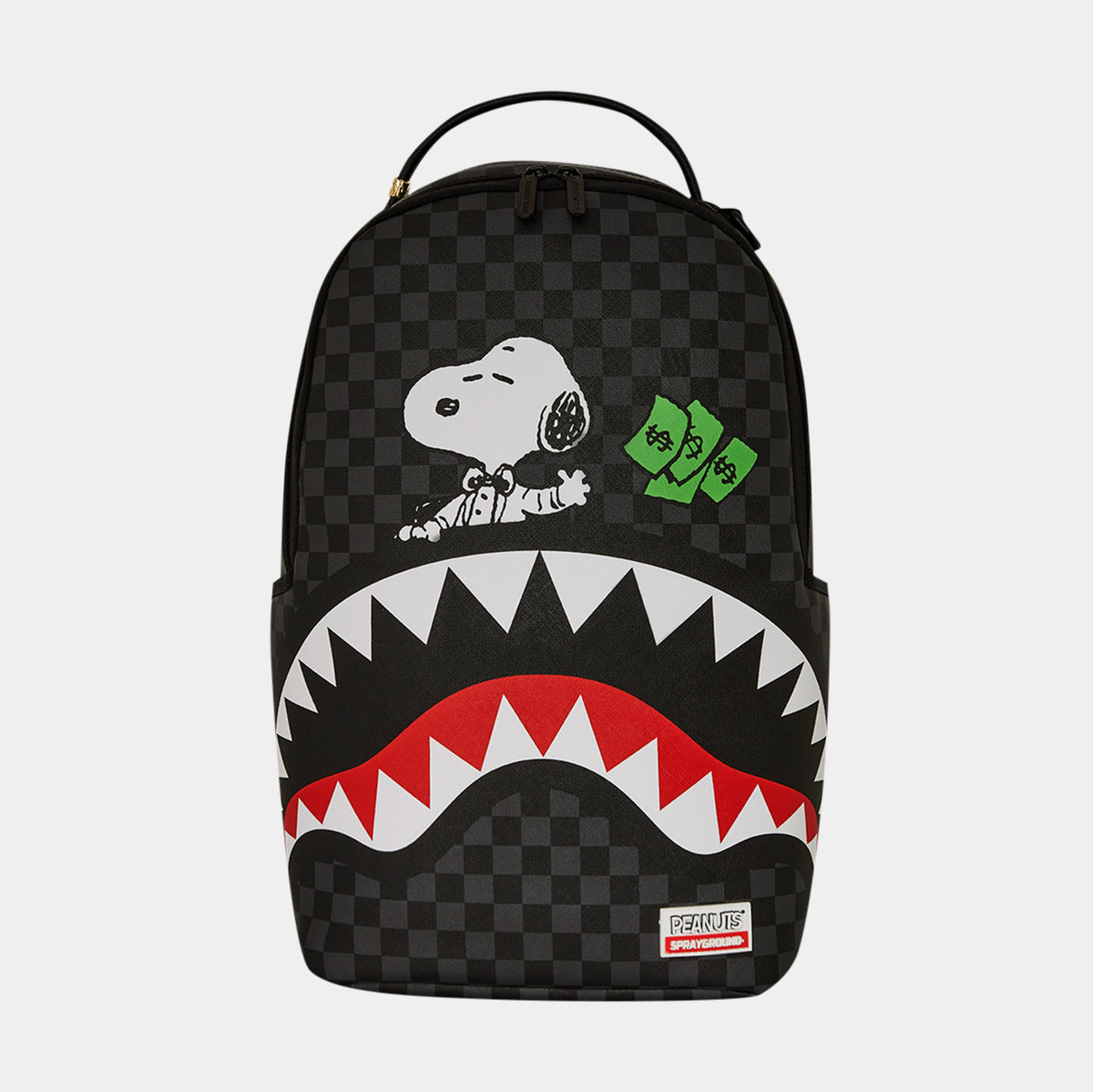 Sprayground Peanuts Snoopy Top Shark Money Mens Backpack Black