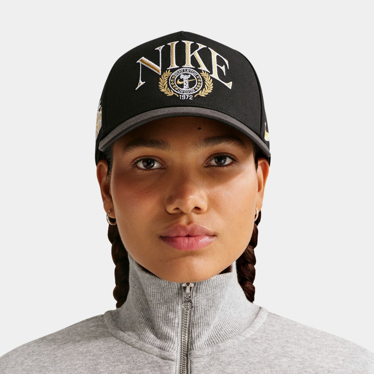 Nike Rise Structured A Frame Mens Hat Black Anthracite Black