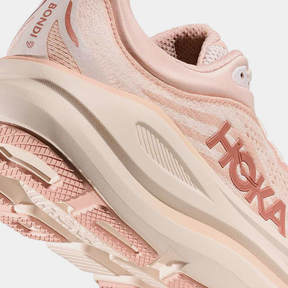 Hoka Bondi 9 Womens Running Shoes Rose Latte Rose Cream 1162012