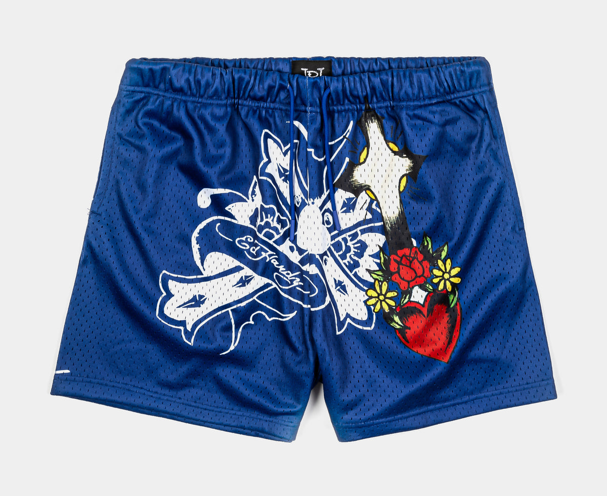 Ed Hardy Cross Snake Mesh Mens Shorts Blue Red EHM8004-6 – Shoe Palace