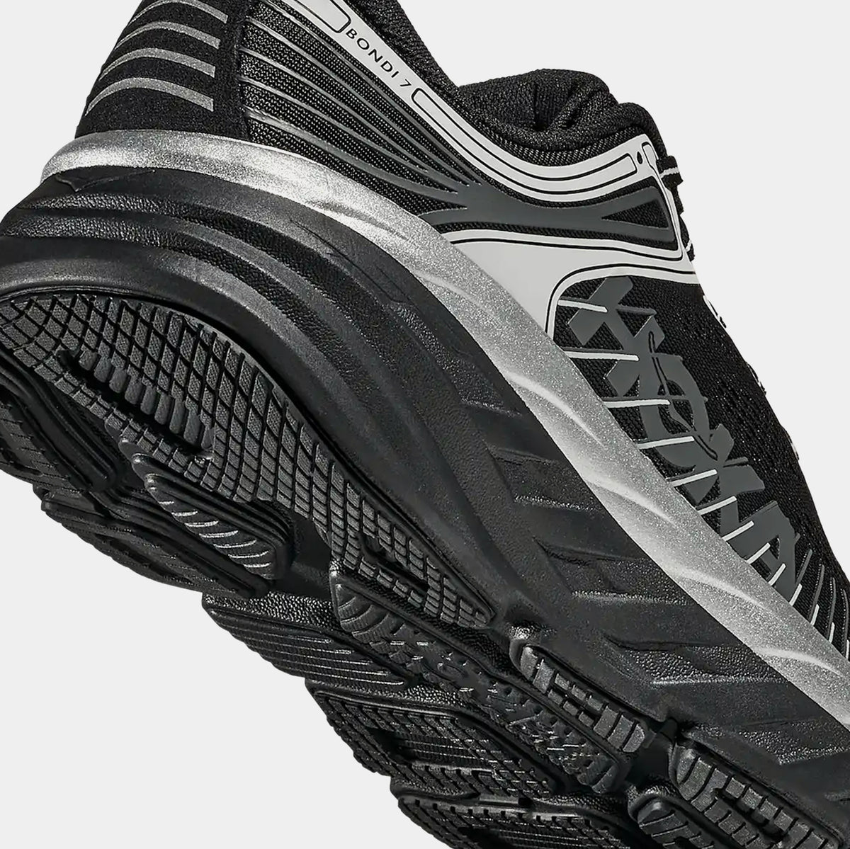 Hoka Bondi 7 Mens Running Shoes Black Stardust 1110518-BKSTR