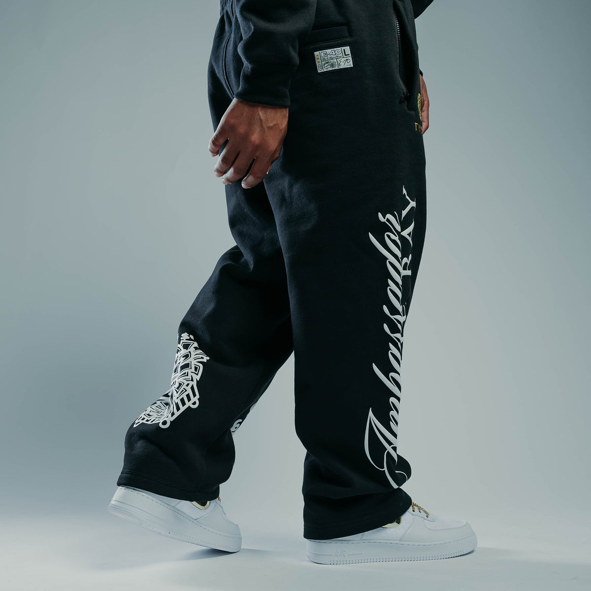 Shoe Palace SP x E-40 Major Way Mens Sweatpants Black Yellow