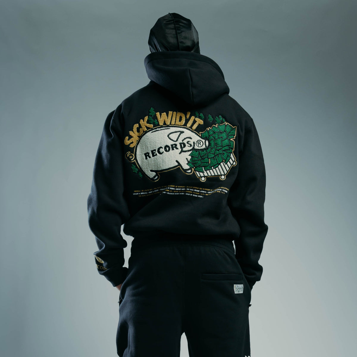 Shoe Palace SP x E-40 Major Way Zip Up Mens Hoodie Black White