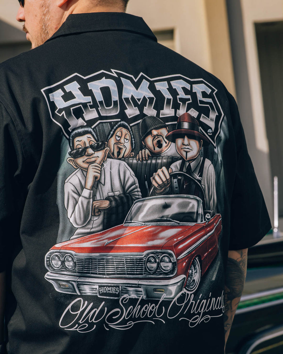 Shoe Palace SP x Homies Work Mens Short Sleeve Shirt Black White