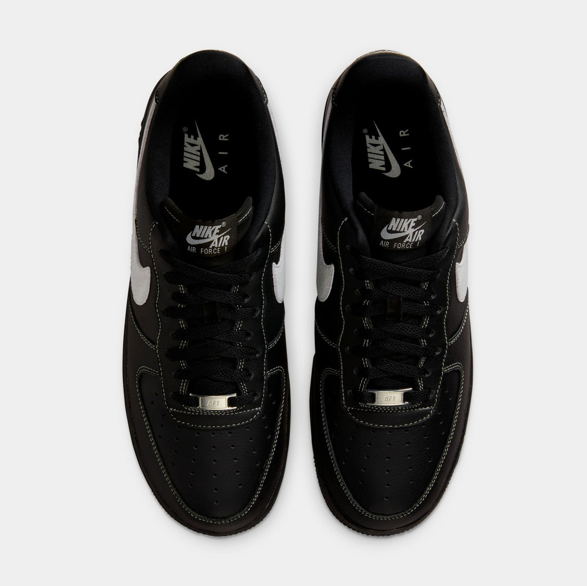 Nike Air Force 1 07 Mens Lifestyle Shoes Black Wolf Grey Black