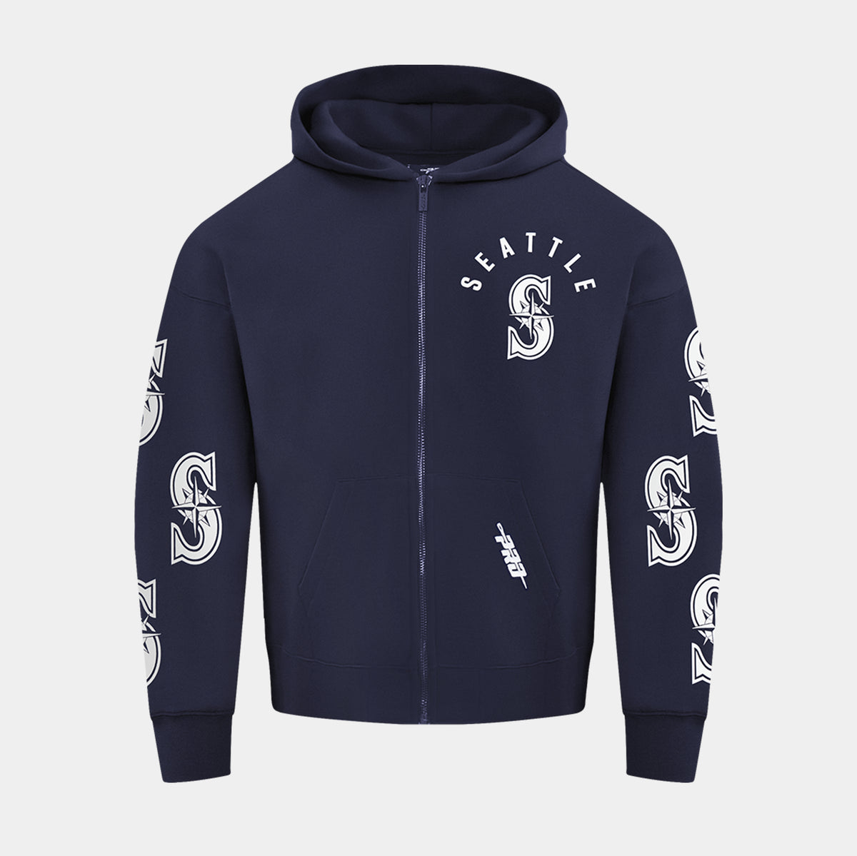 Pro Standard Seattle Mariners All Pro Fleece Zip Up Mens Hoodie