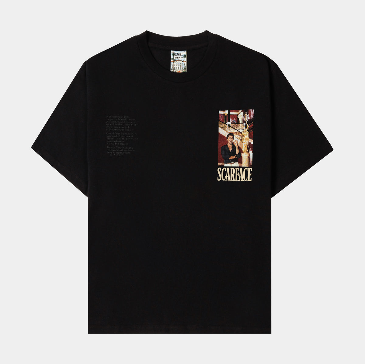 Shoe Palace SP x Scarface Tony Mens Short Sleeve Shirt Black Cream