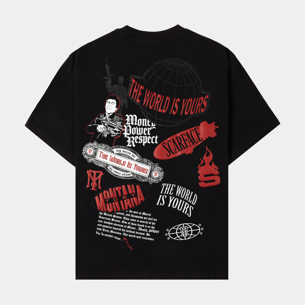 Shoe Palace SP x Scarface Cartoon Mens Short Sleeve Shirt Black