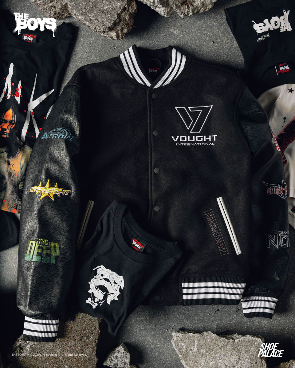 Shoe Palace SP x The Boys Vought Varsity Mens Jacket Black White