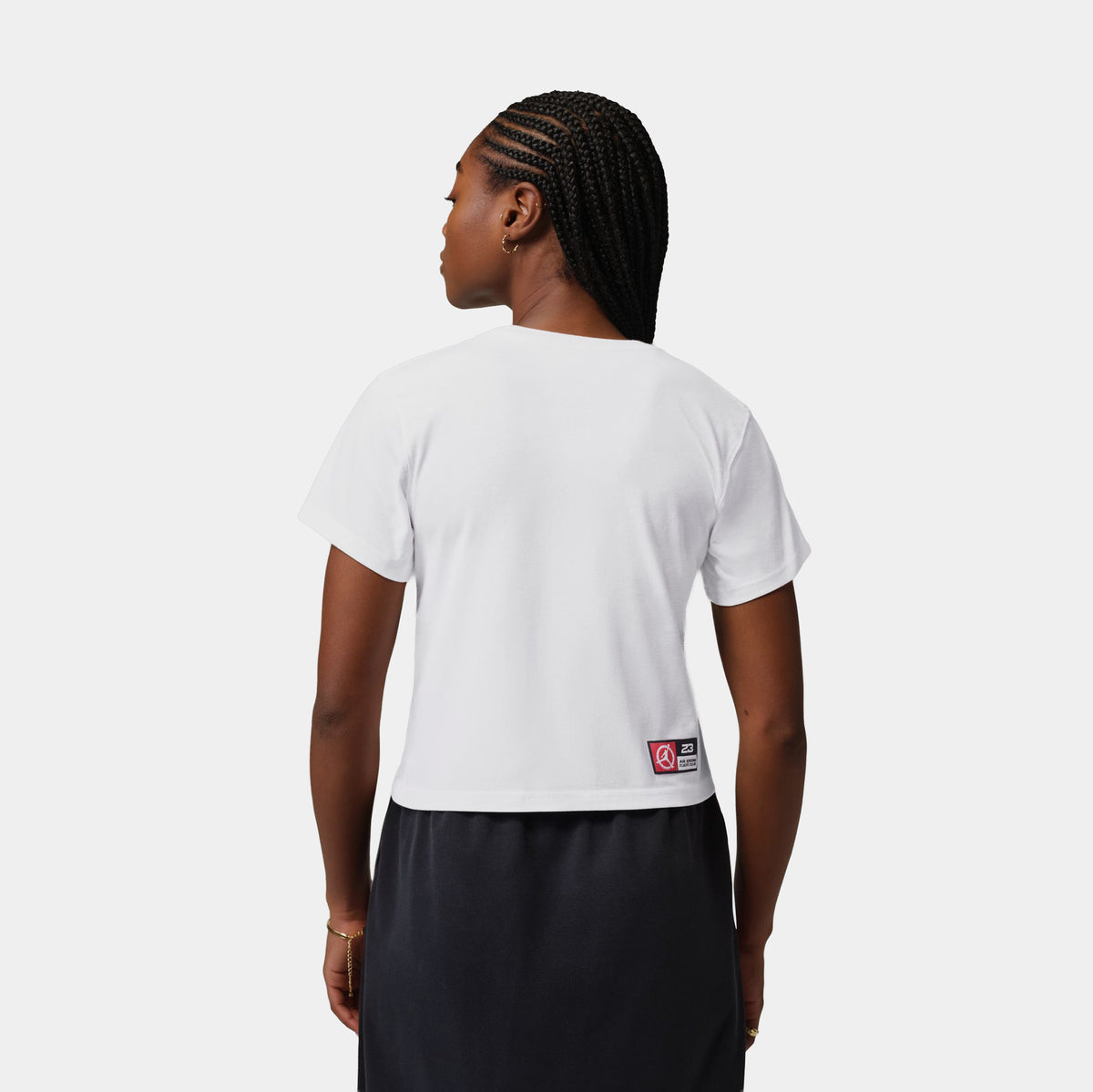 Jordan Brooklyn Graphic Womens Short Sleeve Shirt White IR0778-100