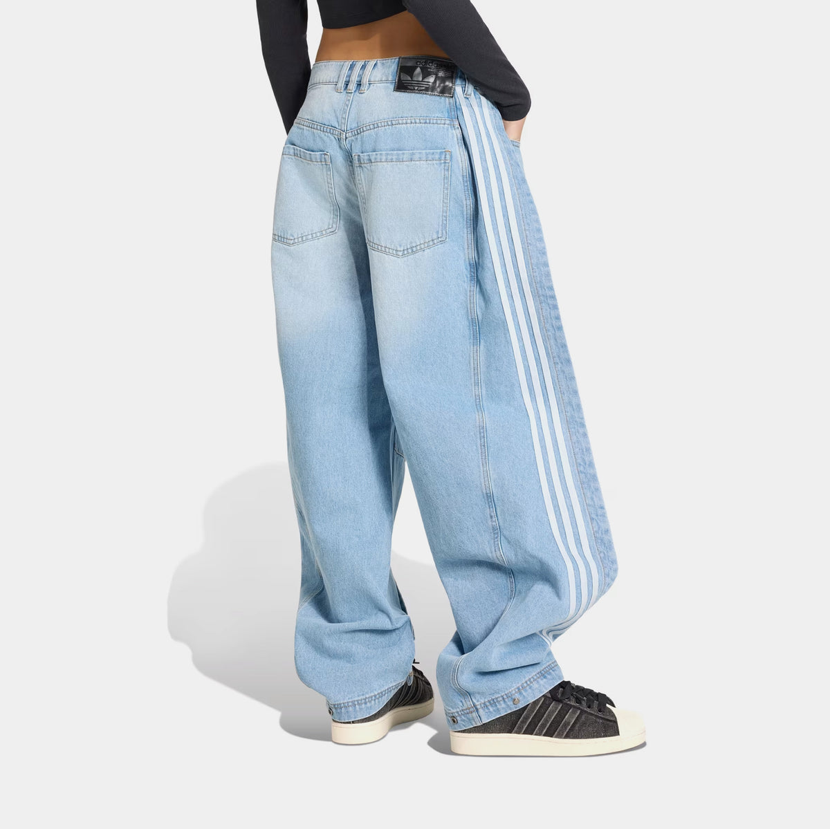 【canty】Adilenium 5.0 Denim Pants adidas Adilenium 5.0 Banana Overlay Denim Womens Pants Light Blue