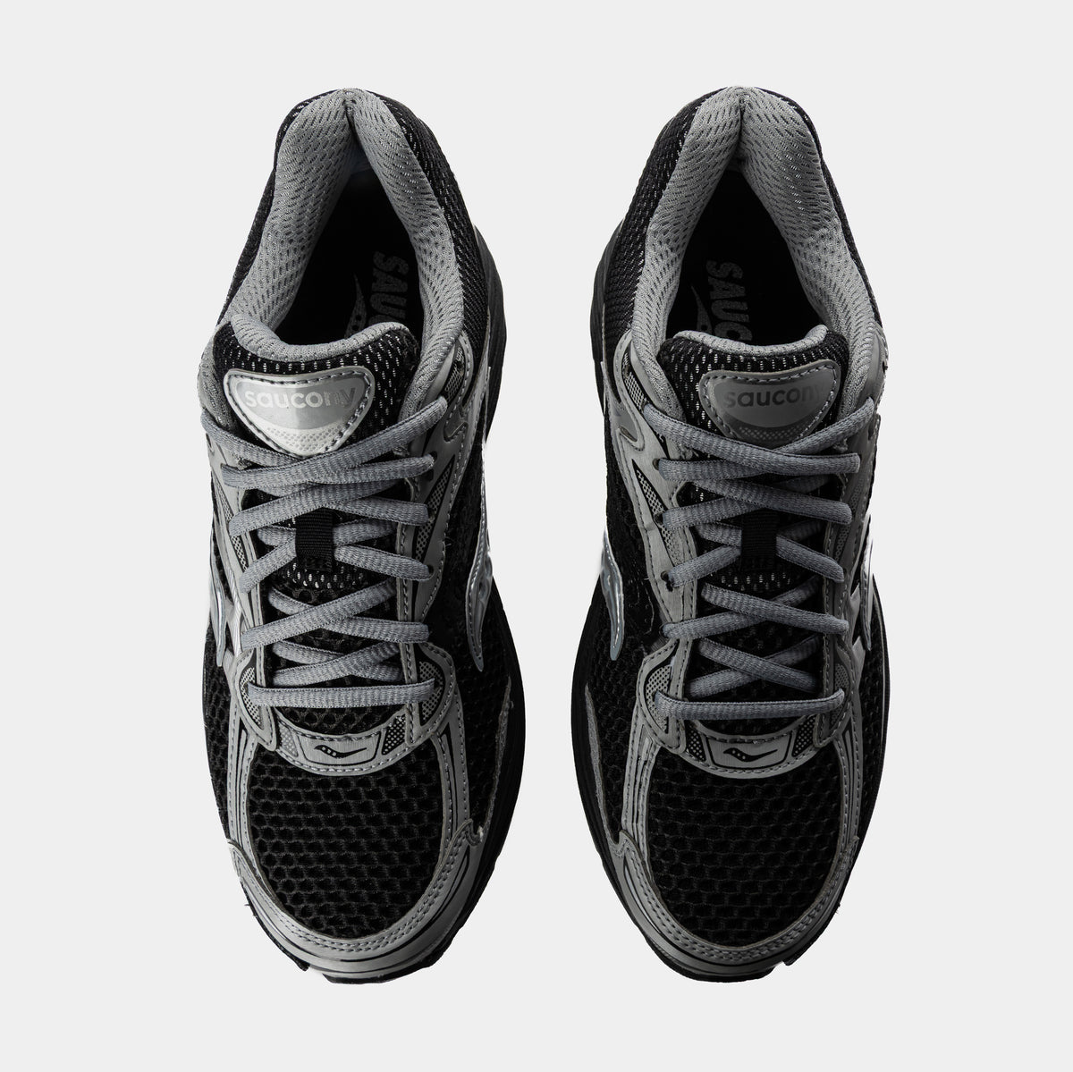 Saucony ProGrid Omni 9 Mens Running Shoes Black Silver 
