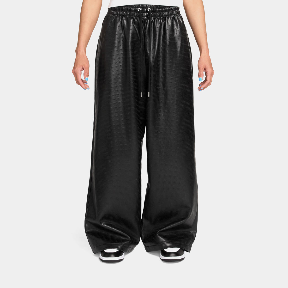 Jordan Flight Faux Leather Womens Trousers Black IO3048-010 – Shoe