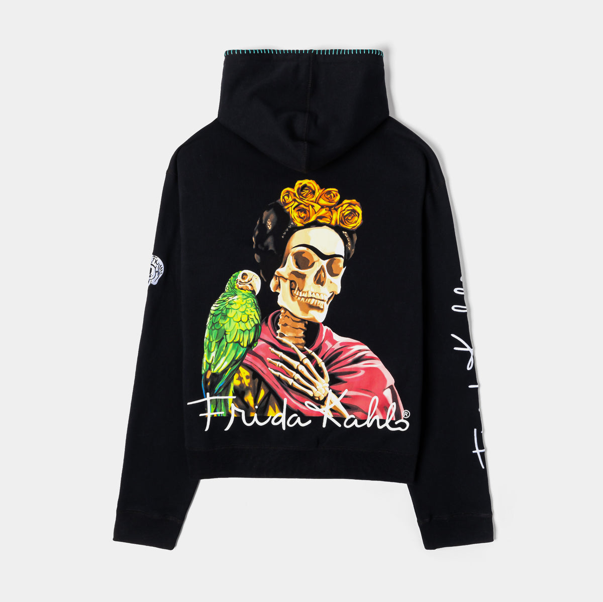 Shoe Palace SP x Frida Kahlo Skull Zip Up Mens Hoodie Black Green