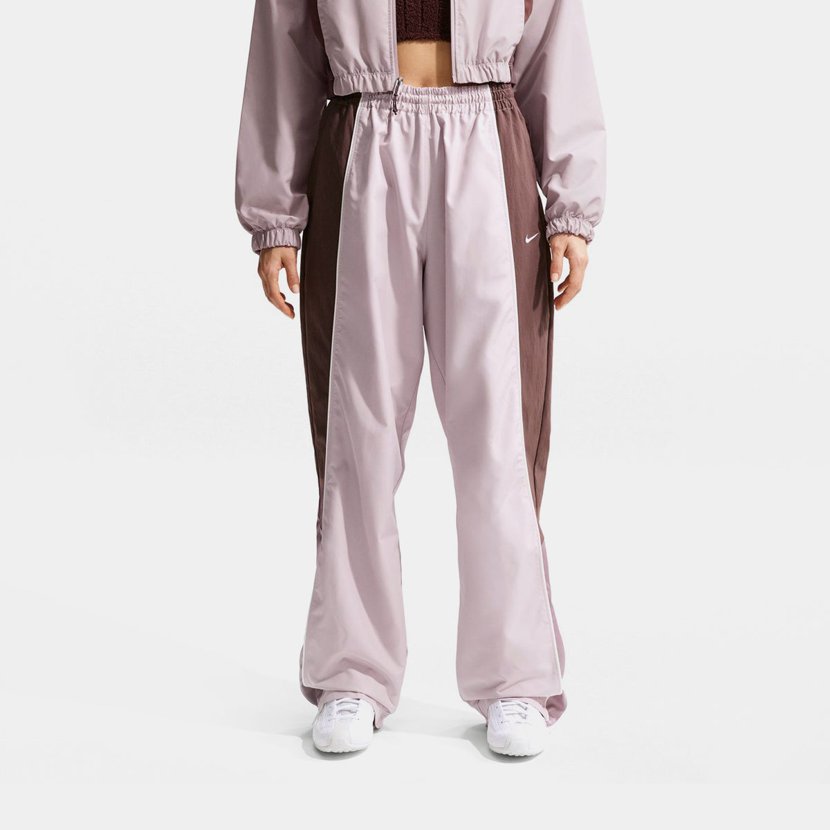 Nike NSW Oversized Mid Rise Track Womens Pants Platinum Violet