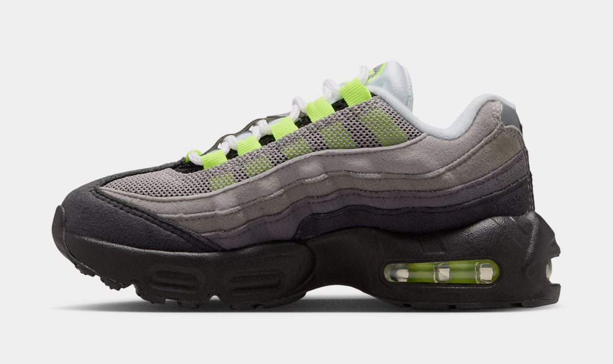 Nike Air Max 95 Big Bubble Neon Preschool Running Shoes Black Neon