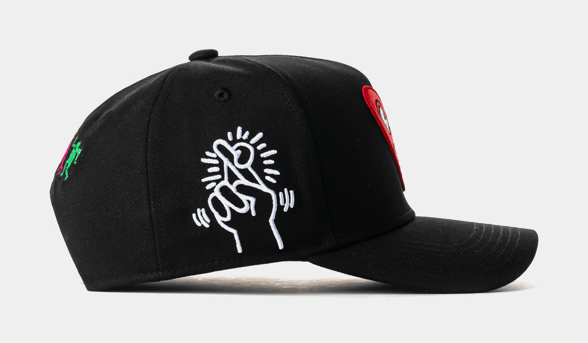 Shoe Palace SP x Keith Haring Heart Snapback Mens Hat Black  display picture 1