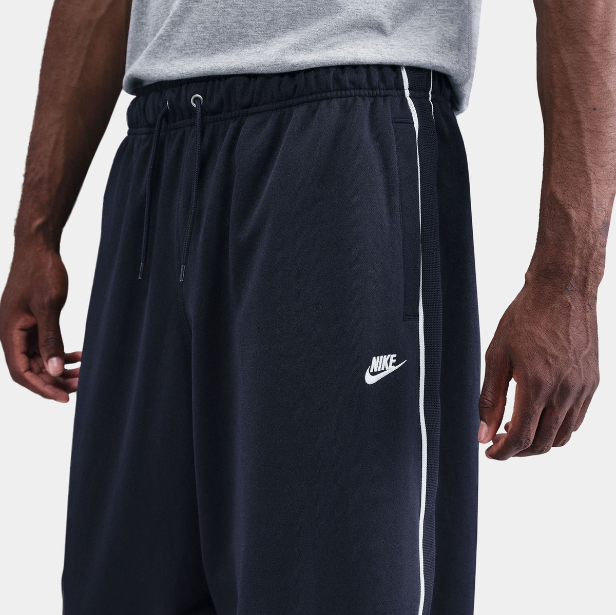 Nike NSW Club Oversized Knit Track Mens Pants Obsidian White White