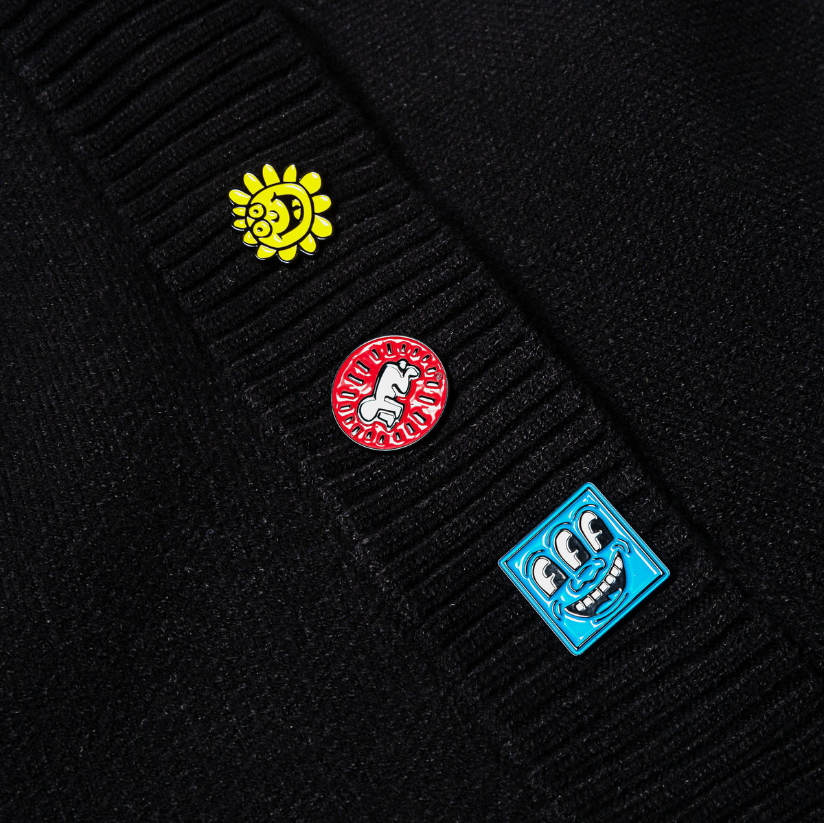 Shoe Palace SP x Keith Haring Artwork Mens Cardigan Black Red