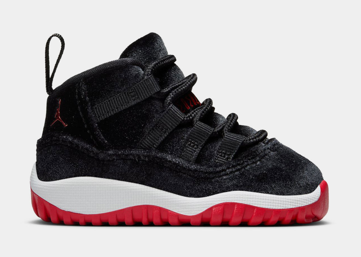 Jordan Air Jordan 11 Bred Velvet Infant Toddler Lifestyle Shoes