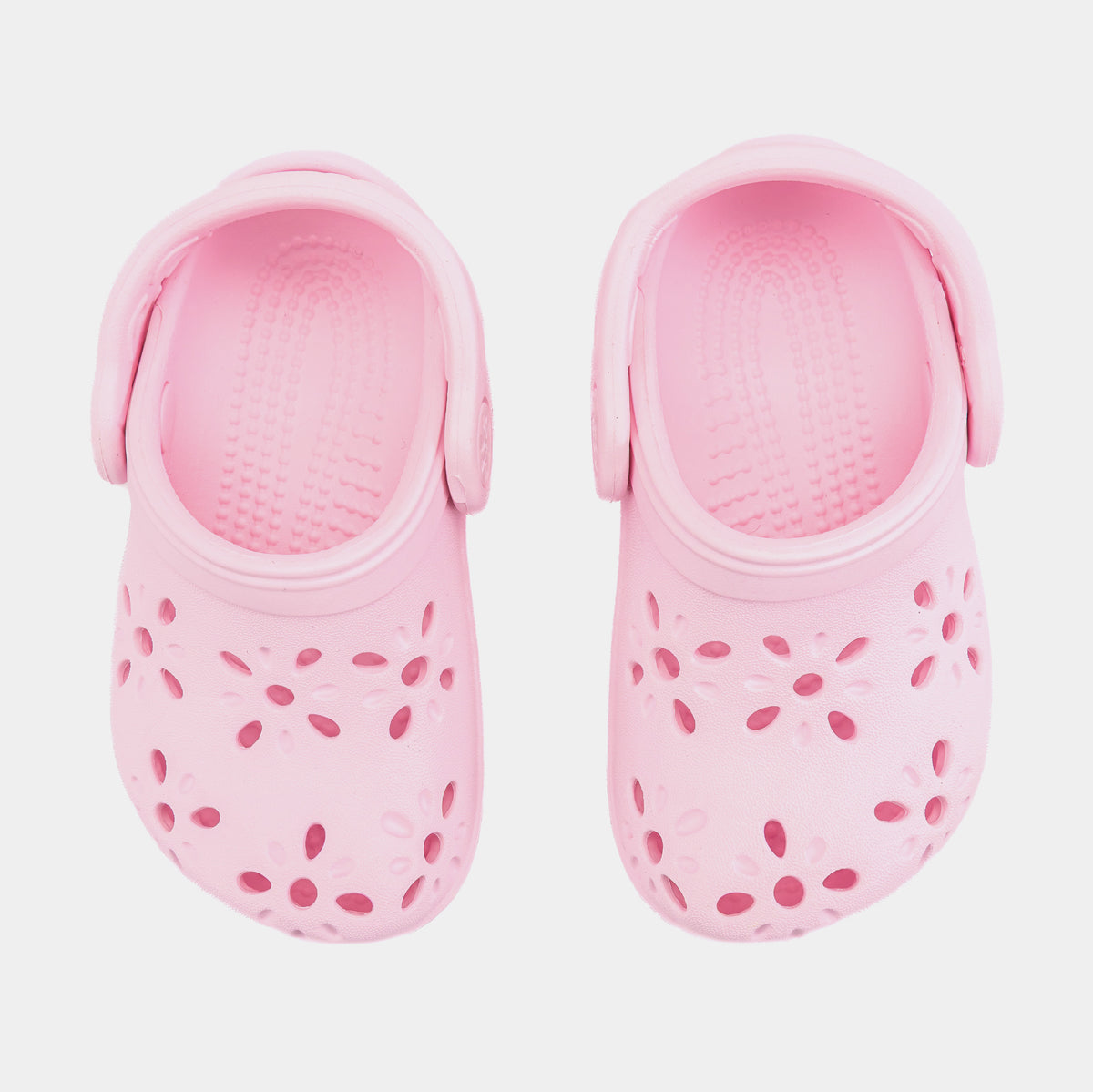 Crocs Classic Clog Floral Cut Out Infant Toddler Sandals Pink
