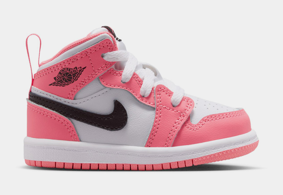 Jordan Air Jordan 1 Mid Infant Toddler Lifestyle Shoes Pink Gaze