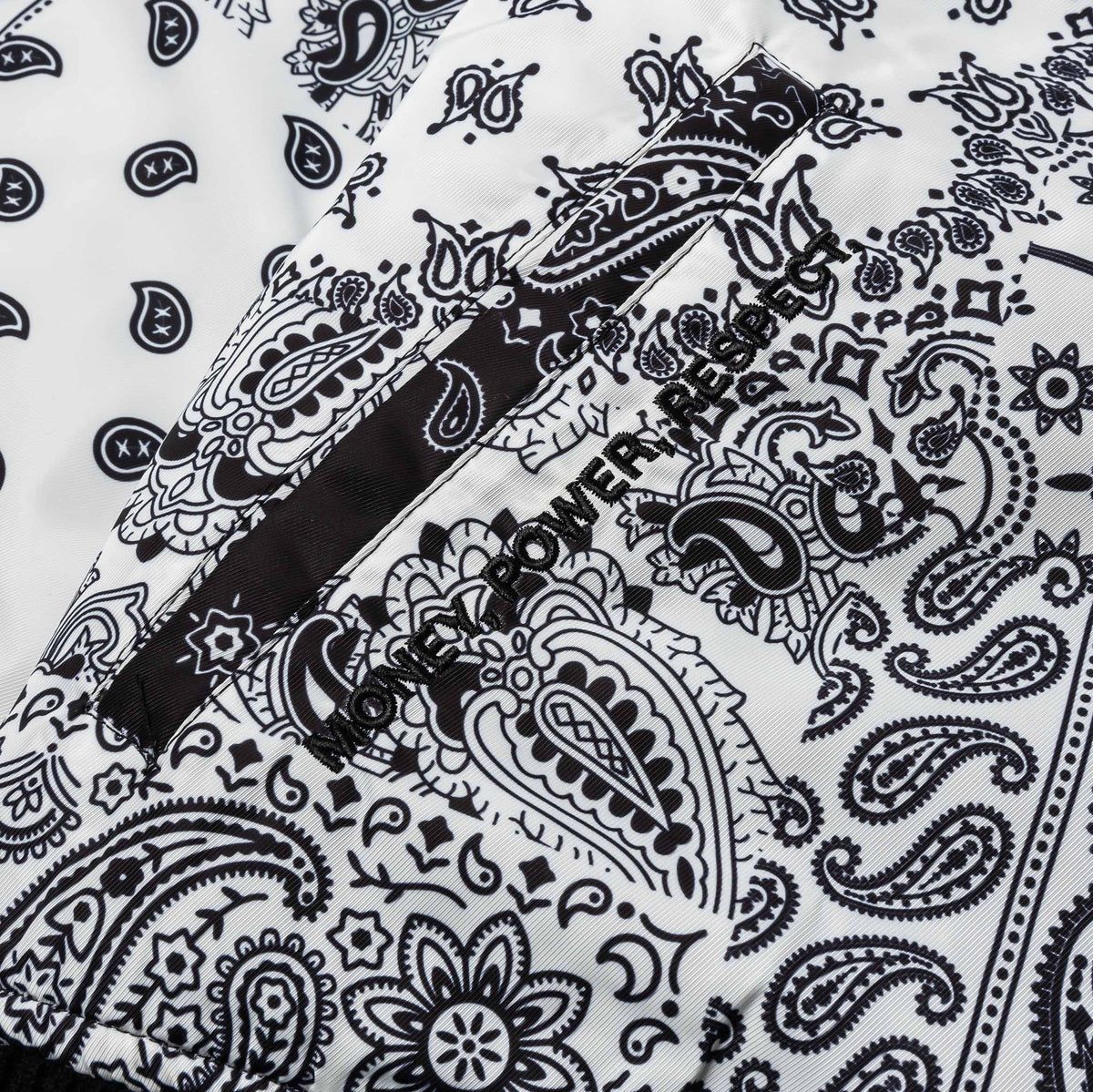 Shoe Palace SP x Scarface Paisley Varsity Jacket Black White