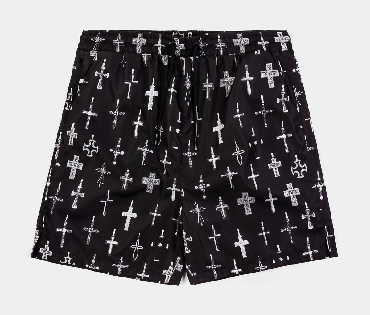 Maison Article All Over Print Crosses Hybrid Mens Shorts