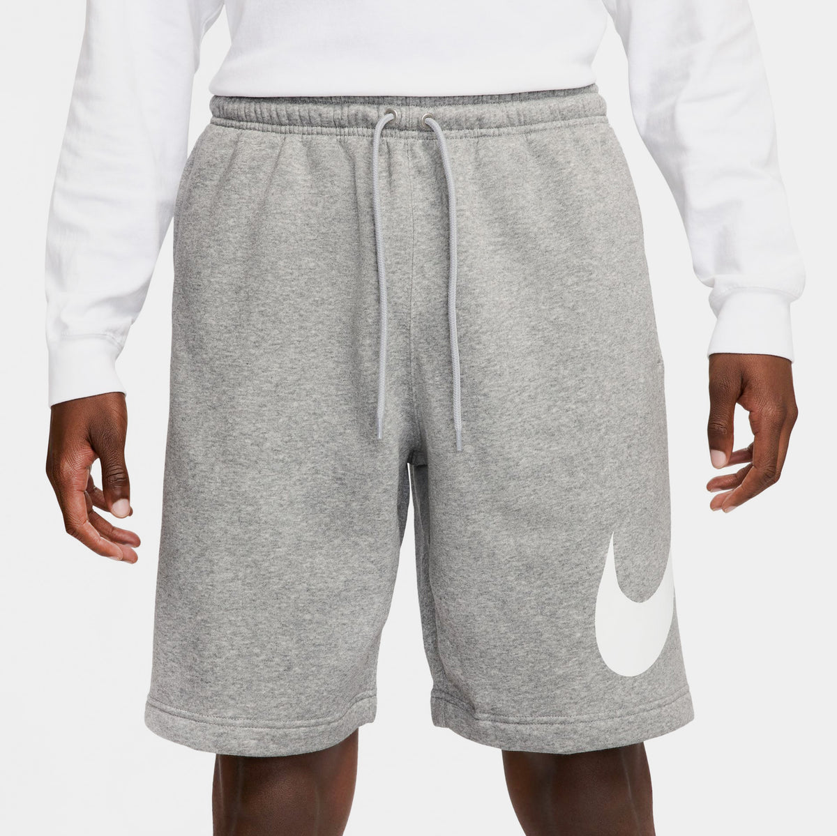 nike club fleece shorts grey