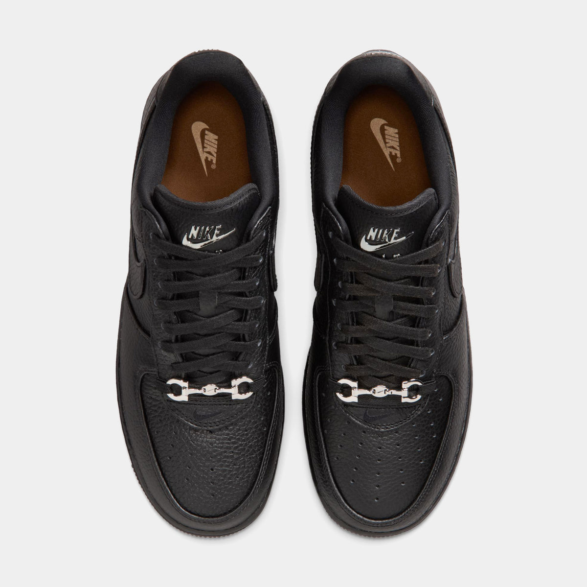 Nike Air Force 1 Low Retro Black Leather Mens Lifestyle Shoes