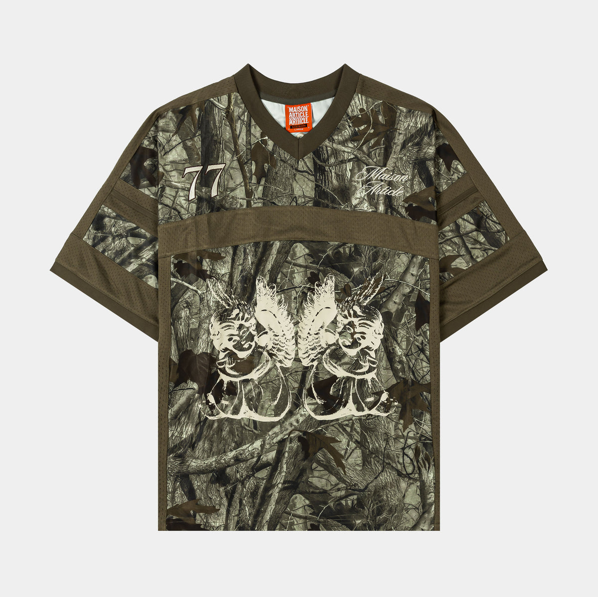 Maison Article Angels Camo Mesh Mens Jersey Grey Brown RTMJ201B
