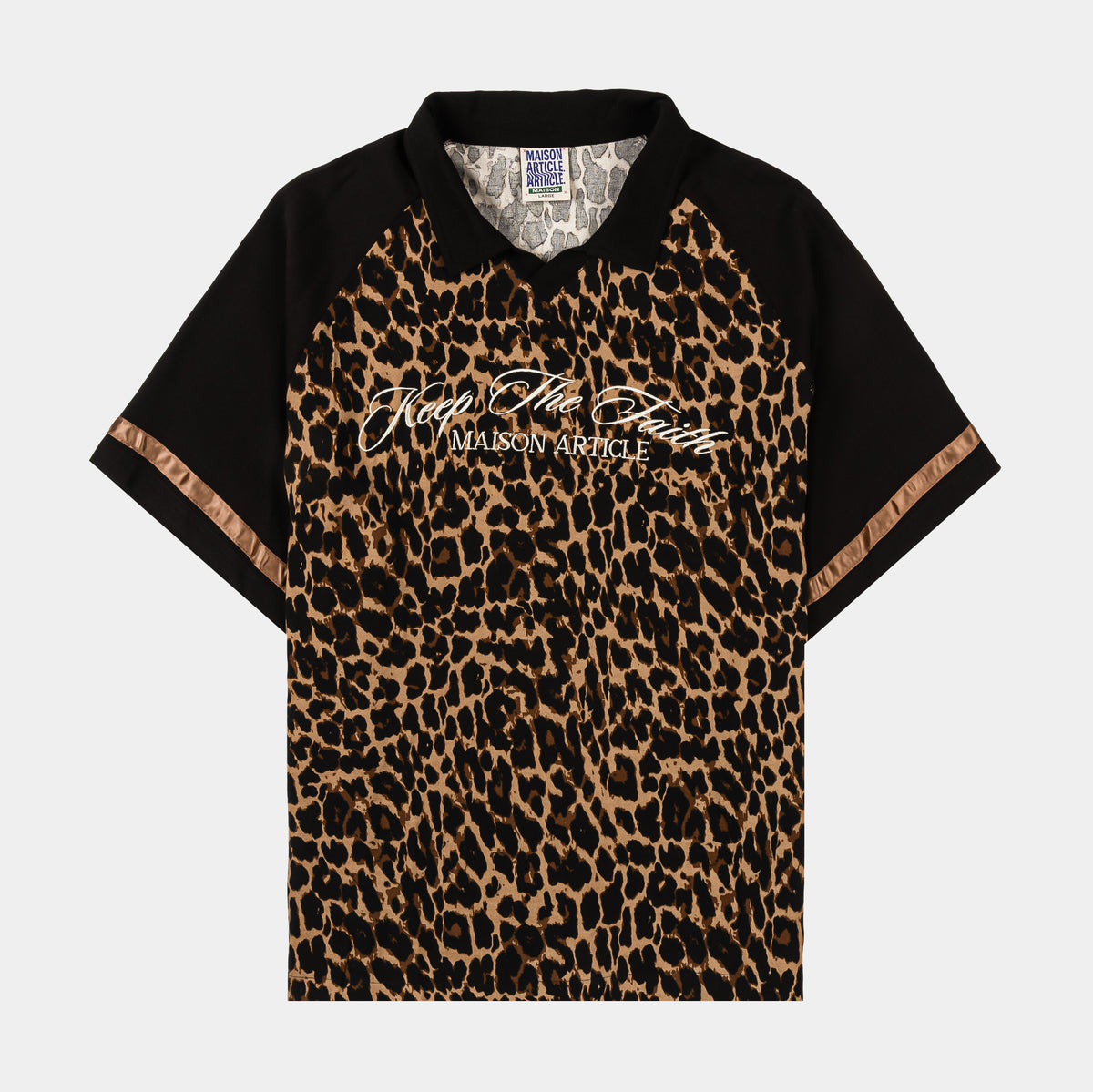 Maison Article Leopard Mesh Mens Jersey Brown Beige MAMJ201 – Shoe