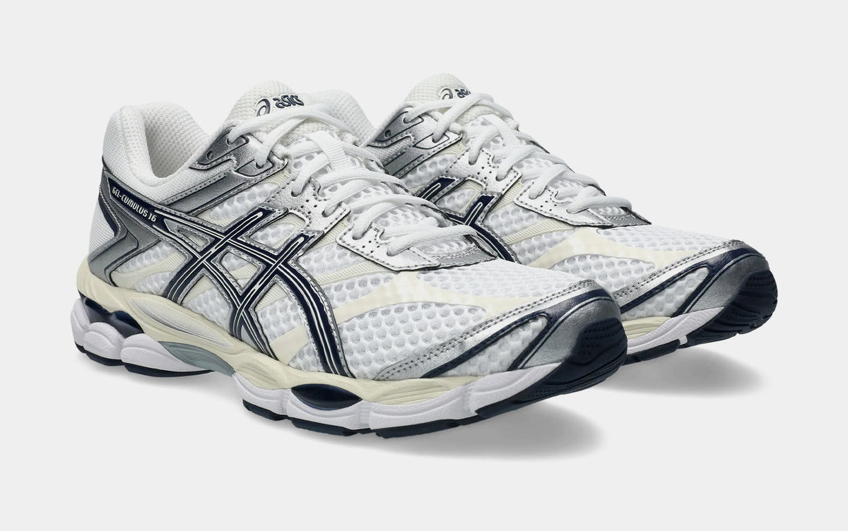 ASICS Gel Cumulus 16 Mens Running Shoes White Midnight  display picture 3