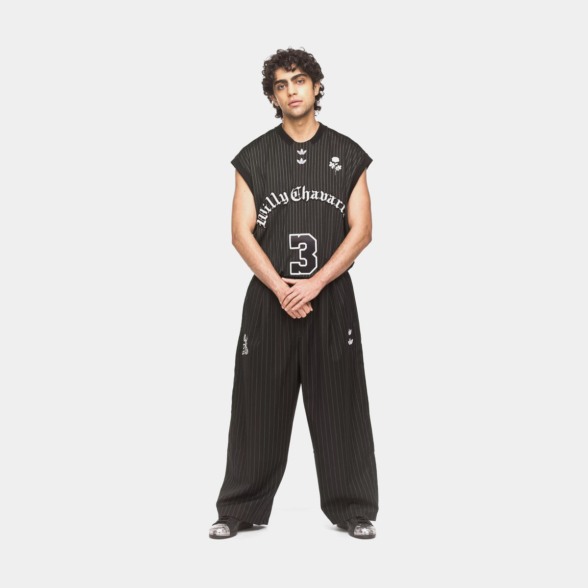 adidas Chavarria Basketball Mens Jersey Black White KR8671 – Shoe