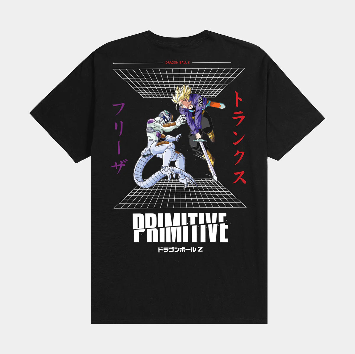 Primitive Dragon Ball Z Timeline Mens Short Sleeve Shirt Black Red