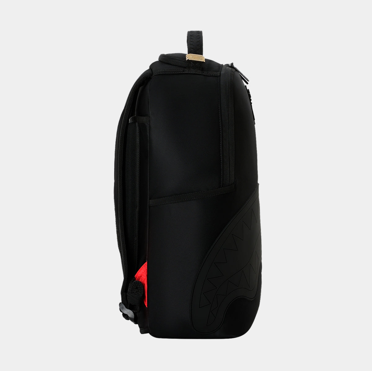 ブラックバック Sprayground Shark Central Blacked Out Embossed Nylon Mens Backpack