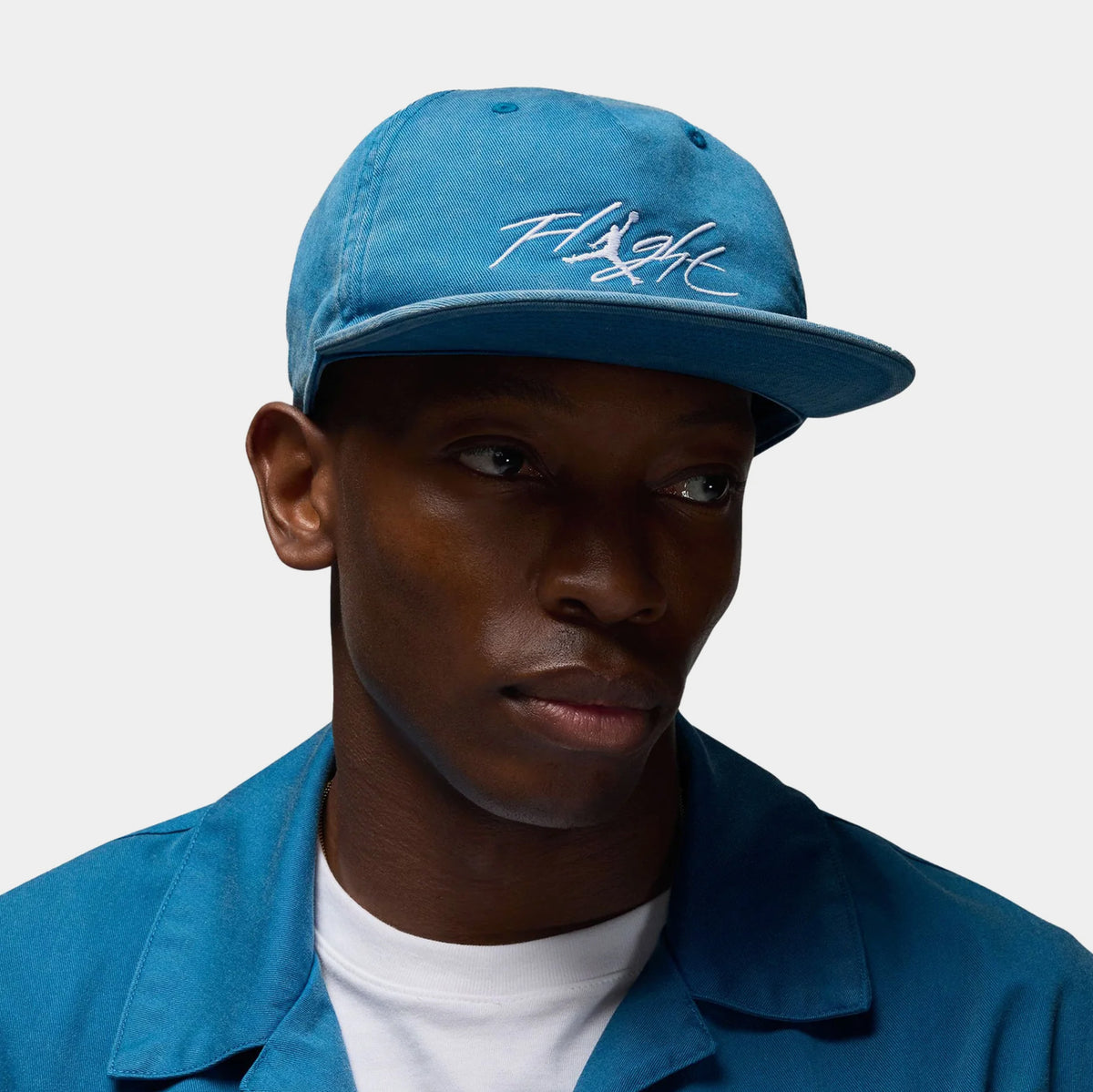 Jordan Flight Pro Unstructured 5 Panel Cap Mens Hat Blue White
