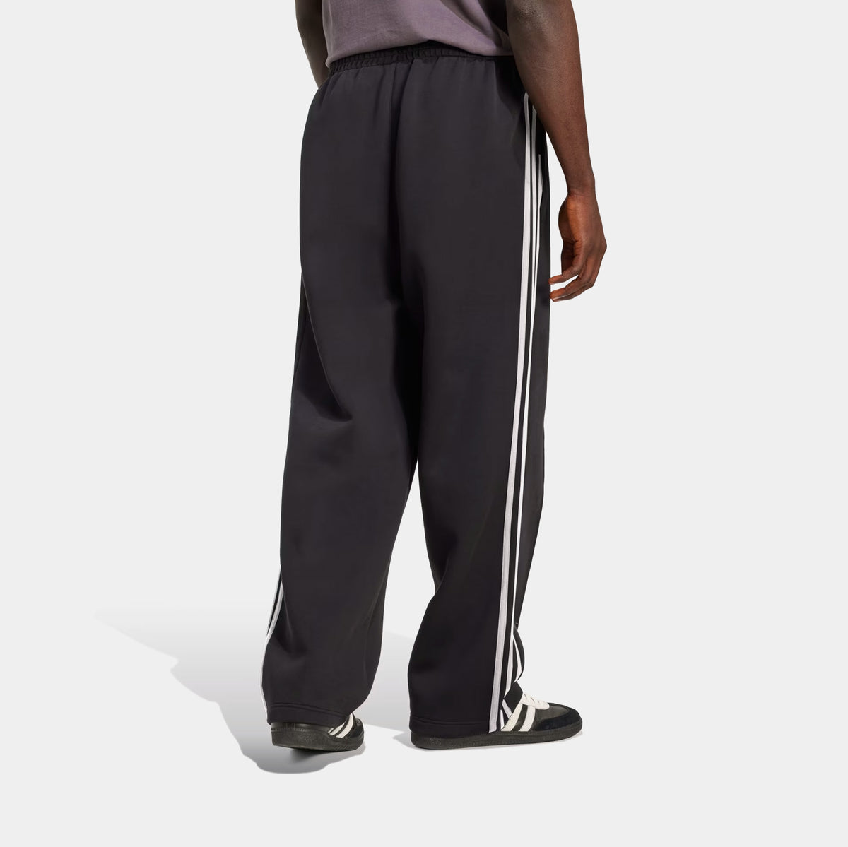 adidas Adicolor Spacer Baggy Track Mens Pants Black White JX1506