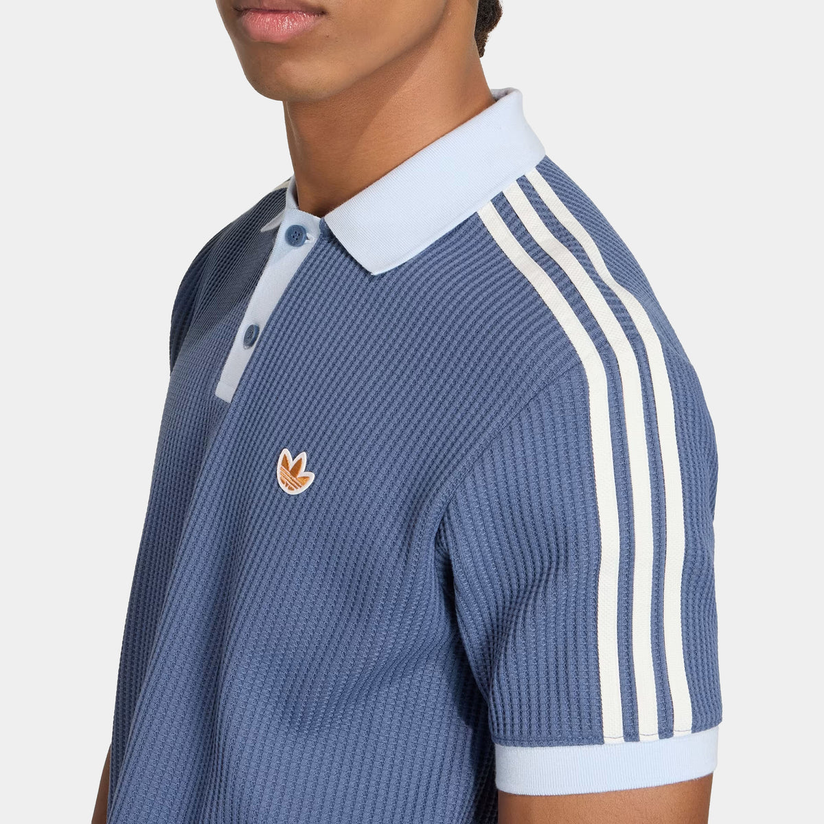 adidas Originals Summer Glow Polo Waffle Knit Mens Short Sleeve