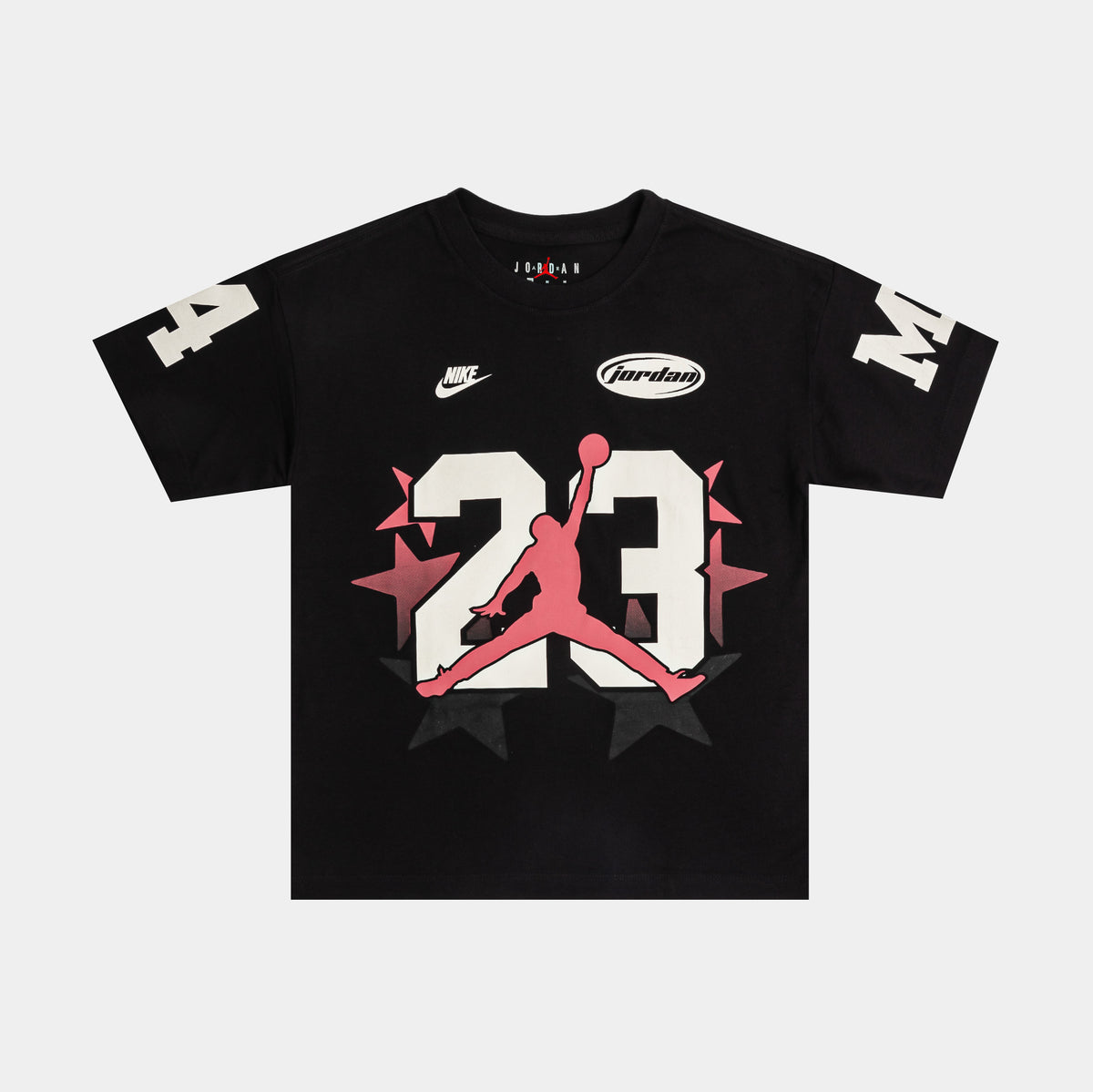 Jordan 23 Star Jumpman Grade School Short Sleeve Shirt Black White